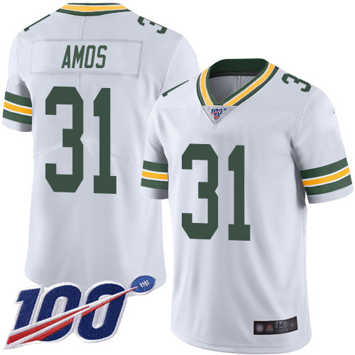 Green Bay Packers Limited White Men 31 Amos Adrian Road Jersey Nike NFL 100th Season Vapor Untouchable